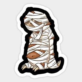 Sleepy Sloth Mummy Halloween Sloth Costume Sticker